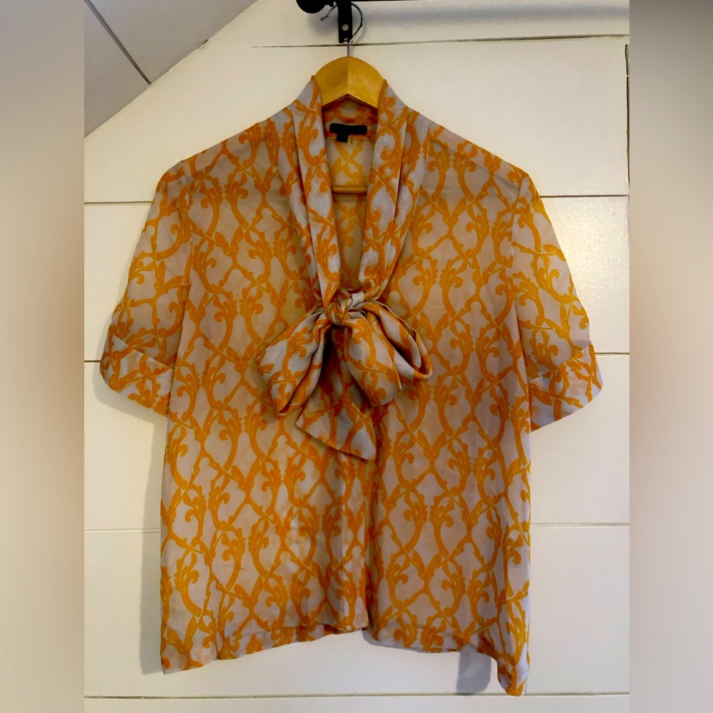 Raoul short sleeved blouse with bow